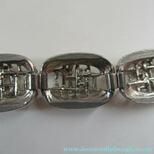 Load image into Gallery viewer, 1960s Silver Colour Brutalist Design Bracelet Vintage Costume Jewellery

