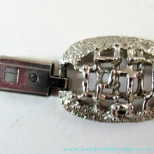 Load image into Gallery viewer, 1960s Silver Colour Brutalist Design Bracelet Vintage Costume Jewellery
