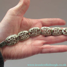Load image into Gallery viewer, 1960s Silver Colour Brutalist Design Bracelet Vintage Costume Jewellery
