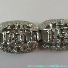 Load image into Gallery viewer, 1960s Silver Colour Brutalist Design Bracelet Vintage Costume Jewellery
