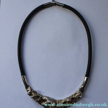 Load image into Gallery viewer, Vintage 1970s DANISH Necklace Jacob Hull Brtualitst Silver Plate Necklace for B+D (Buch &amp; Deichmann)
