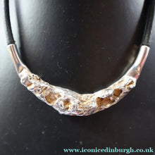 Load image into Gallery viewer, Vintage 1970s DANISH Necklace Jacob Hull Brtualitst Silver Plate Necklace for B+D (Buch &amp; Deichmann)
