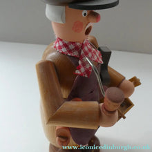 Load image into Gallery viewer, Vintage German Erzgebirge Wooden Handmade Incense Smoker by Frank Beyer: A SHOEMAKER or COBBLER
