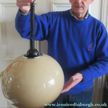 Load image into Gallery viewer, 1970s Guzzini Era Rise and Fall Mushroom Plastic Lamp Shade
