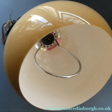 Load image into Gallery viewer, 1970s GUZZINI Era Pendant Hanging RISE and FALL Light Shade with Chrome Cap and Handle
