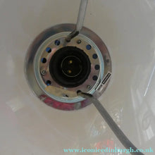 Load image into Gallery viewer, 1970s GUZZINI Era Pendant Hanging RISE and FALL Light Shade with Chrome Cap and Handle
