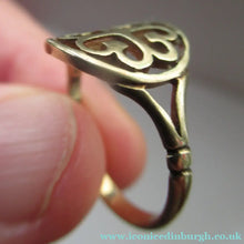 Load image into Gallery viewer, 1970s Scottish 9ct Gold Ring. Ortak Design St Magnus  Cross
