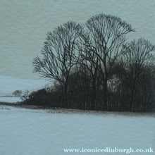 Load image into Gallery viewer, KATHLEEN CADDICK (b. 1937). Hand-Coloured Etching Entitled "Tracks in the Snow". Pencil Signed Artist's Proof
