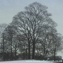 Load image into Gallery viewer, KATHLEEN CADDICK (b. 1937). Hand-Coloured Etching Entitled "Tracks in the Snow". Pencil Signed Artist's Proof
