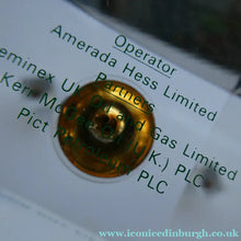 Load image into Gallery viewer, 1970s Scottish Rob Roy and Ivanhoe Oil Fields Paperweight Scottish Oil Hess
