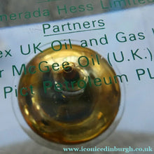 Load image into Gallery viewer, 1970s Scottish Rob Roy and Ivanhoe Oil Fields Paperweight Scottish Oil Hess
