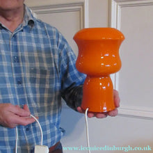 Load image into Gallery viewer, 1970s French Table Lamp by Vianne V V Glass. Holmegaard Style
