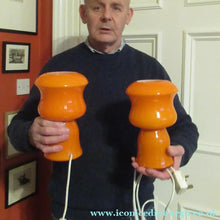 Load image into Gallery viewer, 1970s French Table Lamp by Vianne V V Glass. Holmegaard Style
