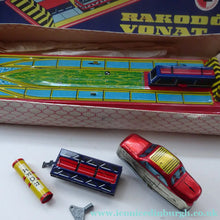 Load image into Gallery viewer, Rakodo Vonat. Hungarian Wind Up Tin Plate Toy Train
