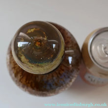 Load image into Gallery viewer, 1970s Isle of Wight AURENE Bottle Vase with Large Ball Stopper by Michael Harris with Flame Pontil

