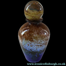 Load image into Gallery viewer, 1970s Isle of Wight AURENE Bottle Vase with Large Ball Stopper by Michael Harris with Flame Pontil
