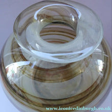 Load image into Gallery viewer, Isle of Wight Studio Glass  by Michael Harris, c 1970. LARGE Tortoiseshell Globular Vase

