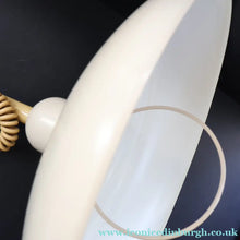 Load image into Gallery viewer, 1970s Italian Hanging Flying Saucer Shape. Rise and Fall Pendant Light Rolly Brevettato. - Vintage Lampshade
