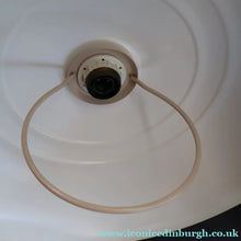 Load image into Gallery viewer, 1970s Italian Hanging Flying Saucer Shape. Rise and Fall Pendant Light Rolly Brevettato. - Vintage Lampshade
