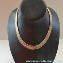 Load image into Gallery viewer, Vintage 1970s Italian STERLING SILVER Articulated Fringe Necklace. 16 3/4 inches
