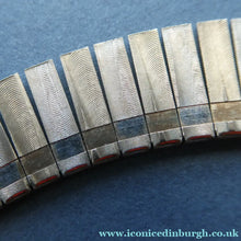 Load image into Gallery viewer, Vintage 1970s Italian STERLING SILVER Articulated Fringe Necklace. 16 3/4 inches
