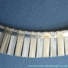 Load image into Gallery viewer, Vintage 1970s Italian STERLING SILVER Articulated Fringe Necklace. 16 3/4 inches
