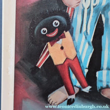 Load image into Gallery viewer, Vintage 1970's Kitsch "Big Eyes" Print By D Golding. Boy Dressed in Blue and White Pyjamas
