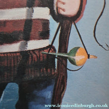 Load image into Gallery viewer, Vintage 1970’s Kitsch ’Big Eyes’ Print By D Golding. Boy with Fishing Rod - Vintage Print
