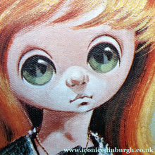 Load image into Gallery viewer, Vintage 1970's Kitsch "Big Eyes" Print By D Golding. Little Beggar Girl
