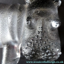 Load image into Gallery viewer, 1970s KOSTA BODA Glass Hippopotamus. Larger Size; Designed by Bertil Vallien. 8 1/2 inches wide
