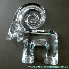 Load image into Gallery viewer, 1970s KOSTA BODA Glass Ram Designed by Bertil Vallien. 5 inches in height
