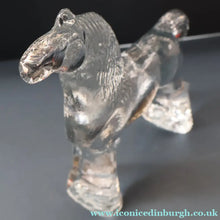 Load image into Gallery viewer, A/ 1970s KOSTA BODA Large Glass horse Designed by Bertil Vallien. 8 1/4 inches

