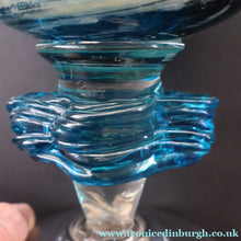 Load image into Gallery viewer, 1970s Large Mdina Glass Goblet. Trailed Glass Decoration on the Stem - European Glass
