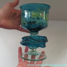 Load image into Gallery viewer, Vintage Mdina Goblet or Chalice with Gathered Inclusion on the Stem

