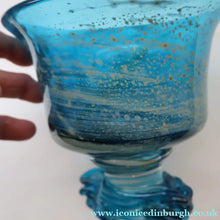 Load image into Gallery viewer, 1970s Large Mdina Glass Goblet. Trailed Glass Decoration on the Stem - European Glass
