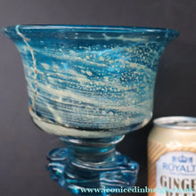 Load image into Gallery viewer, 1970s Large Mdina Glass Goblet. Trailed Glass Decoration on the Stem - European Glass
