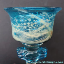 Load image into Gallery viewer, 1970s Large Mdina Glass Goblet. Trailed Glass Decoration on the Stem - European Glass
