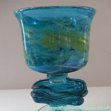 Load image into Gallery viewer, Vintage Mdina Goblet or Chalice with Gathered Inclusion on the Stem
