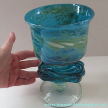 Load image into Gallery viewer, Vintage Mdina Goblet or Chalice with Gathered Inclusion on the Stem
