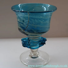 Load image into Gallery viewer, 1970s Large Mdina Glass Goblet. Trailed Glass Decoration on the Stem - European Glass
