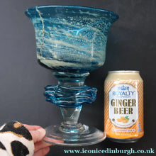 Load image into Gallery viewer, 1970s Large Mdina Glass Goblet. Trailed Glass Decoration on the Stem - European Glass
