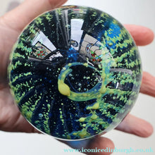 Load image into Gallery viewer, LARGE 1970s Mdina Glass Paperweight. Vintage Sea and Sand MAGNUM SIZE Weight
