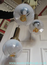 Load image into Gallery viewer, Vintage 1970s MAZZEGA Murano Glass Hanging Pendant Light Fitting with Three Shades.
