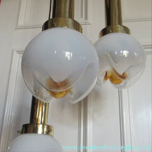 Load image into Gallery viewer, Vintage 1970s MAZZEGA Murano Glass Hanging Pendant Light Fitting with Three Shades.
