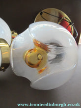 Load image into Gallery viewer, Vintage 1970s MAZZEGA Murano Glass Hanging Pendant Light Fitting with Three Shades.
