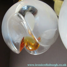 Load image into Gallery viewer, Vintage 1970s MAZZEGA Murano Glass Hanging Pendant Light Fitting with Three Shades.
