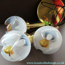 Load image into Gallery viewer, Vintage 1970s MAZZEGA Murano Glass Hanging Pendant Light Fitting with Three Shades.

