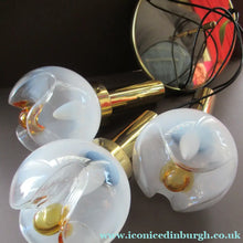 Load image into Gallery viewer, Vintage 1970s MAZZEGA Murano Glass Hanging Pendant Light Fitting with Three Shades.

