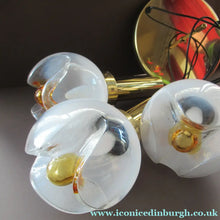 Load image into Gallery viewer, Vintage 1970s MAZZEGA Murano Glass Hanging Pendant Light Fitting with Three Shades.
