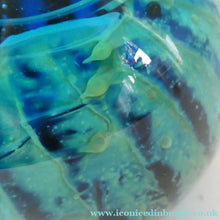 Load image into Gallery viewer, LARGE 1970s Mdina Glass Paperweight. Vintage Sea and Sand Sea Urchin
